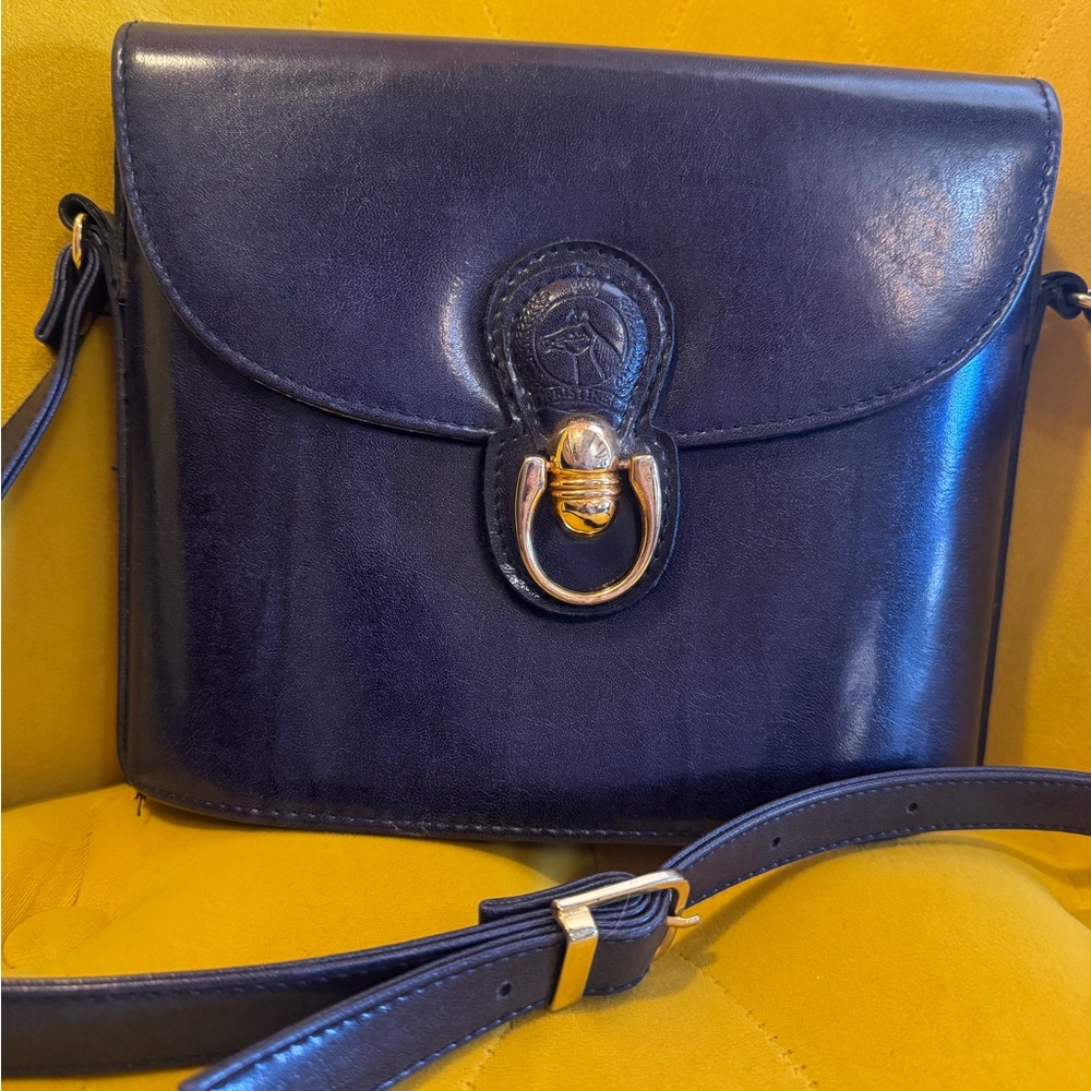 Vintage leather equestrian purse rare bag old money